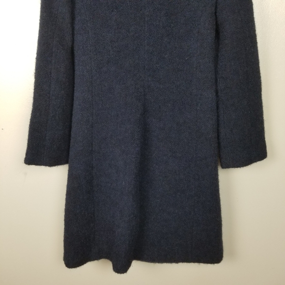 & OTHER STORIES Double Breasted Long Peacoat Navy Blue US 0 - Picture 8 of 11